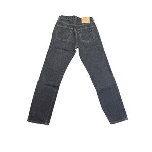 Vintage Levis 501 Original Fit Black Denim Jeans W29 L30 Classic Straight Leg